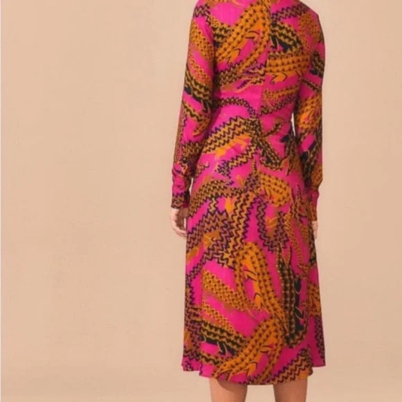 FARM Rio Croko Patterned Long Sleeve Dress